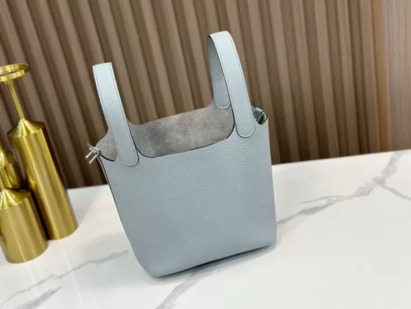 DDMode Factory Picotin Togo Linen blue Silver Hardware 18cm Full Handmade