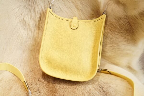 DDMode Factory Hermes 0Y Lemoncello Clemence Evelyne Mini 17CM Silver Hardware