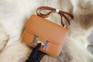 DDMode Hermes CK37 Gold Epsom Constance 24CM Shoulde Bag Silver Hardware