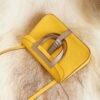DDMode Factory Hermes Halzan 25CM 9D Jaune Amber Swift Leather Silver Hardware