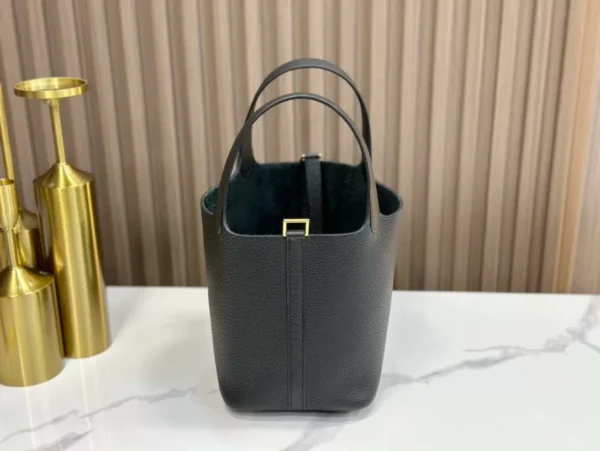 DDMode Factory Picotin Togo Black Gold Hardware 18cm Full Handmade