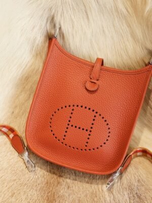 DDMode Factory Hermes Evelyne Mini 17CM 6C Cuivre Clemence Silver Hardware