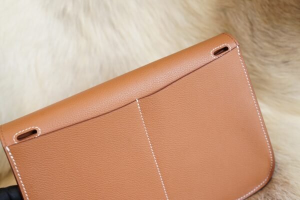 DDMode Factory Hermes Halzan 25CM CK37 Gold Evercolor Leather Gold Hardware