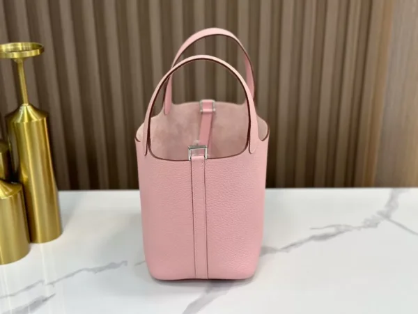 DDMode Factory Picotin Togo New Pink Silver Hardware 18cm Full Handmade