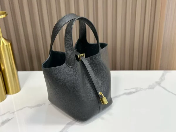 DDMode Factory Picotin Togo Black Gold Hardware 18cm Full Handmade