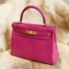 DDMode Factory Hermes Kelly 28CM L3 Rose Purple Chevre Leather Gold Hardware
