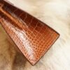 DDMode Wechat Hermes 33 Miel Shiny Crocodile Kelly Sellier 28CM Gold Hardware