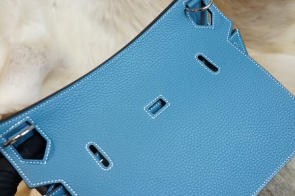 DDMode Factory Hermes Jypsiere 29CM 75 Blue Jean Clemence Silver Hardware