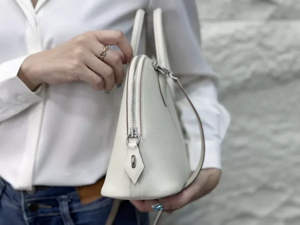 Bolide Evercolor Creamy White Silver Hardware 25cm Full Handmade Phw