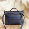 DDMode Hermes 2Z Blue Nuit Mini Kelly 2424 Evercolor Leather Silver Hardware