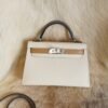 DDMode Hermes 8L Beton / Chai / Etain Epsom Mini Kelly 19CM Silver Hardware