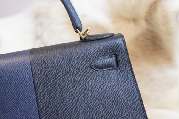 DDMode Whatsapp Hermes 89 Nior / 2Z Blue Nuit Epsom Kelly 28CM Gold Hardware