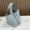 DDMode Factory Picotin Togo Linen blue Silver Hardware 18cm Full Handmade