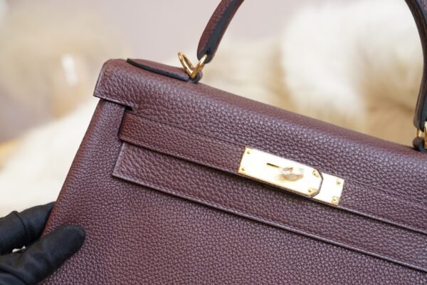 DDMode Hermes Kelly 25CM CK55 Rouge H Togo Leather Gold Hardware