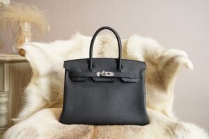 DDMode Hermes Shop Birkin 30CM CK89 Nior Togo Leather Silver Hardware