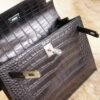Hermes CK89 Nior Matte Crocodile Kelly Danse 22CM Silver Hardware