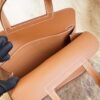 DDMode Factory Hermes Halzan 25CM CK37 Gold Evercolor Leather Gold Hardware