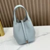 DDMode Factory Picotin Togo Linen blue Silver Hardware 18cm Full Handmade