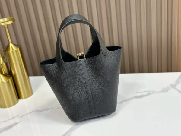 DDMode Factory Picotin Togo Black Gold Hardware 18cm Full Handmade