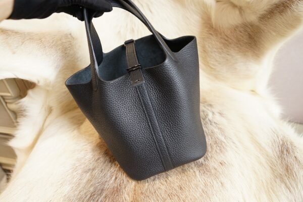 DDMode Hermes Picotin 18CM So Black CK89 Nior Clemence Leather Black Hardware