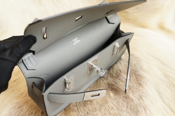 DDMode Factory Hermes Jypsiere Mini 0L Gris Meyer Swift Leather Silver Hardware
