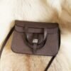 DDMode Factory Hermes 46 Ebene Barenia Leather Halzan 25CM Silver Hardware