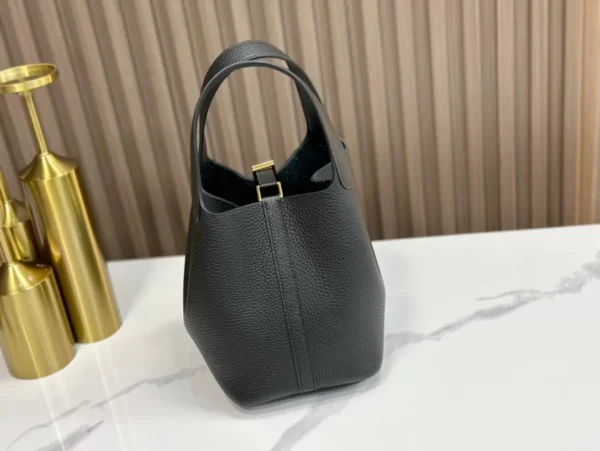 DDMode Factory Picotin Togo Black Gold Hardware 18cm Full Handmade