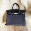 DDMode Wechat Hermes Togo / Shiny Crocodile Touch Birkin 25CM 2Z Blue Nuit