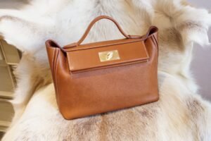 DDMode Wechat 34 Fauve Barenia Leather Kelly 2424 29CM Gold Hardware