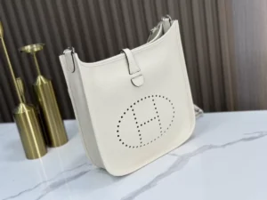 DDMode Hermès Evelyne Creamy White Silver Hardware 29cm Full Handmade Phw