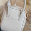DDMode Hermes Mini Lindy 19CM CK80 Gris Pearl Clemence Gold Hardware
