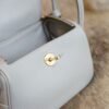 DDMode Hermes Mini Lindy 19CM CK80 Gris Pearl Clemence Gold Hardware