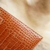 DDMode Wechat Hermes 33 Miel Shiny Crocodile Kelly Sellier 28CM Gold Hardware
