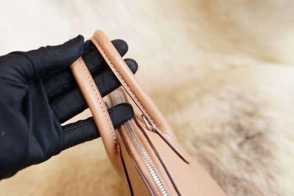 DDMode Wechat Hermes 2J Quebracho Chevre Leather Bolide Mini 18CM Silver Hardware