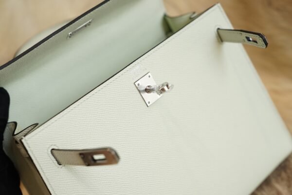 DDMode Whatsapp Hermes Kelly 25CM 0S Vert Fizz Epsom Leather Silver Hardware
