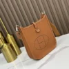 DDMode Hermès Mini Evelyne Togo Golden Brown Silver Hardware 16cm Full Handmade Phw