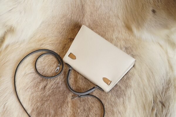 DDMode Hermes 8L Beton / Chai / Etain Epsom Mini Kelly 19CM Silver Hardware