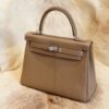 DDMode Factory Hermes CK18 Etoupe Togo Leather Kelly 25CM Silver Hardware
