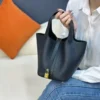 DDMode Factory Picotin Togo Black Gold Hardware 18cm Full Handmade