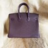 DDMode Hermes Touch Birkin 25CM Togo / Crocodile Leather 9G Amethyst Gold Hardware
