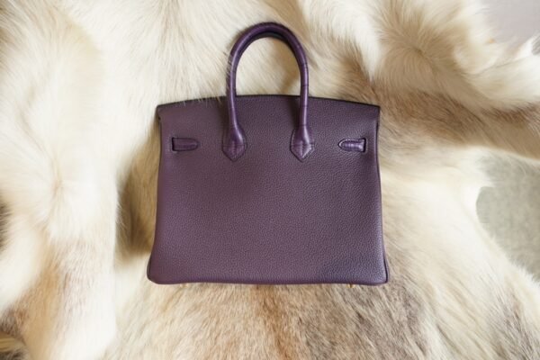 DDMode Hermes Touch Birkin 25CM Togo / Crocodile Leather 9G Amethyst Gold Hardware