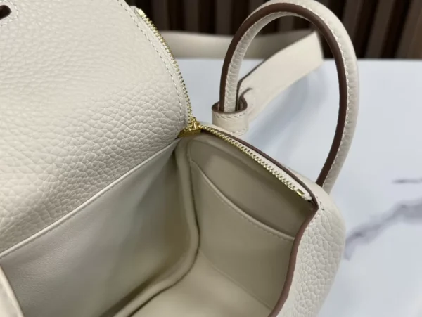 DDMode Factory Mini Lindy Togo Creamy White Gold Hardware 19cm Full Handmade