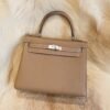 DDMode Factory Hermes CK18 Etoupe Togo Leather Kelly 25CM Silver Hardware