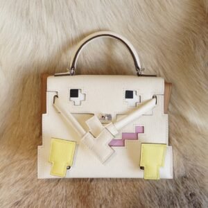 DDMode Wechat Hermes 8L Beton Kelly Doll Picto Epsom Leather Silver Hardware