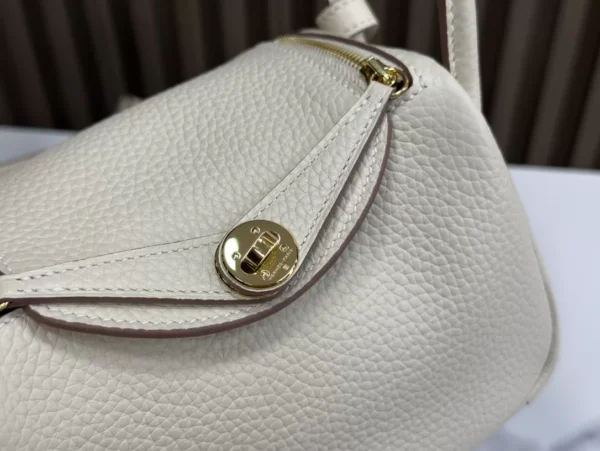 DDMode Factory Mini Lindy Togo Creamy White Gold Hardware 19cm Full Handmade