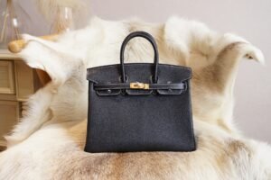 Hand Stitching Hermes Birkin 30CM CK89 Nior Chevre Leather Gold Hardware