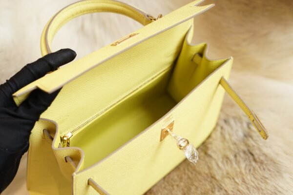 DDMode Wechat Hermes 9R Lime Epsom Leather Kelly 25CM Gold Hardware