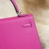 DDMode Wechat Hermes Kelly Sellier 25CM L3 Rose Purple Chevre Leather Silver Hardware