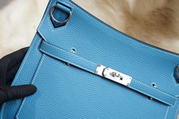 DDMode Factory Hermes Jypsiere 29CM 75 Blue Jean Clemence Silver Hardware