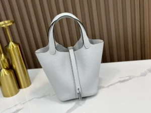 DDMode Factory Picotin Togo Light blue Silver Hardware 18cm Full Handmade